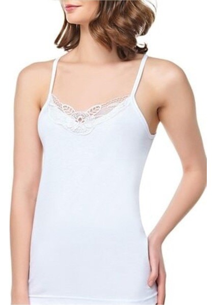 Kadın Ip Askı Hazır Yaka Fistolu Atlet 0013 - 12 Adet