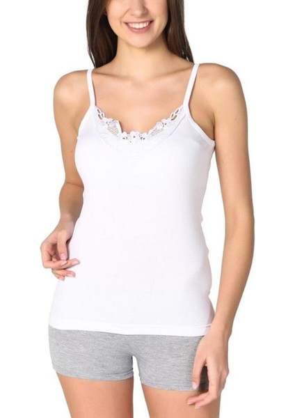 Kadın Ip Askı Hazır Yaka Fistolu Atlet 0013 - 12 Adet fiyatları