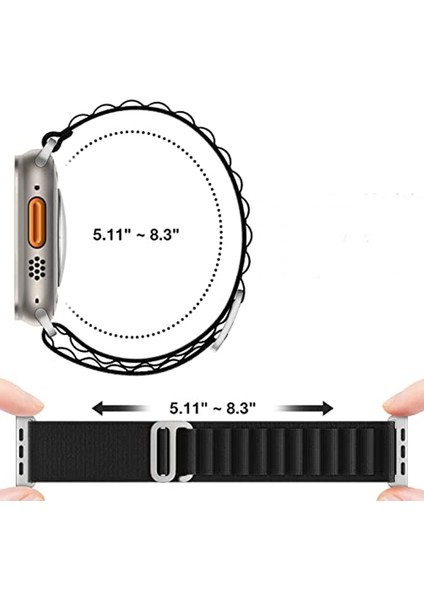 Apple Watch 45MM Kordon Kayış Alpine Loop + Ekran Koruyucu Ped fiyatları