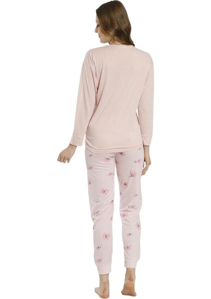 Desenli Uzun Kol Viskon Bayan Pijama Takım fiyatları
