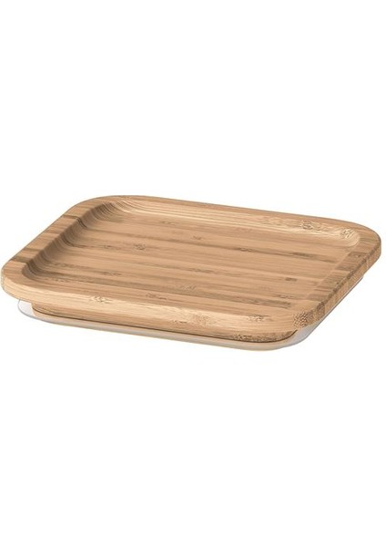 Saklama Kabı Kapağı, Bambu Meridyendukkan Kare Bambu Kapak 15X15 cm