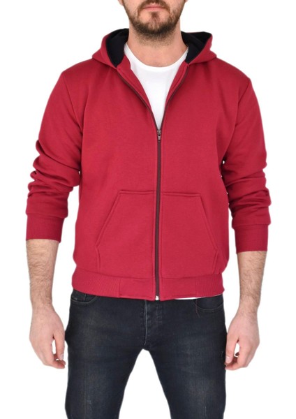 Erkek Bordo Kapüşonlu Sweat KLM001 fiyatları