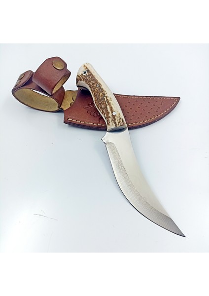 Geyik Boynuzu Kabzeli Paslanmaz Çelikten Av Bıçağı , Kamp ve Doğa Bıçağı , Bıçak Koleksiyoncuları fiyatları