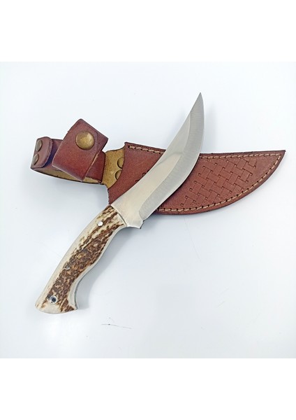 Geyik Boynuzu Kabzeli Paslanmaz Çelikten Av Bıçağı , Kamp ve Doğa Bıçağı , Bıçak Koleksiyoncuları modelleri