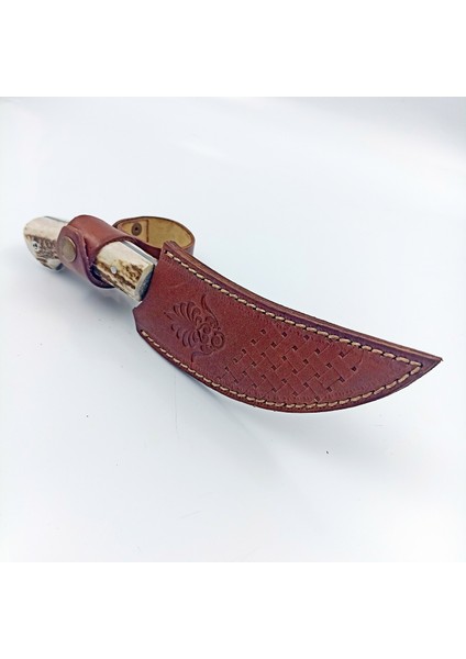 Geyik Boynuzu Kabzeli Paslanmaz Çelikten Av Bıçağı , Kamp ve Doğa Bıçağı , Bıçak Koleksiyoncuları indirimleri