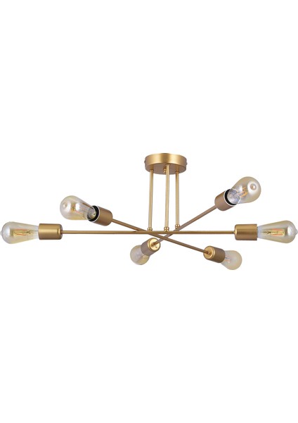 Titan Modern 6 Lı Avize Gold