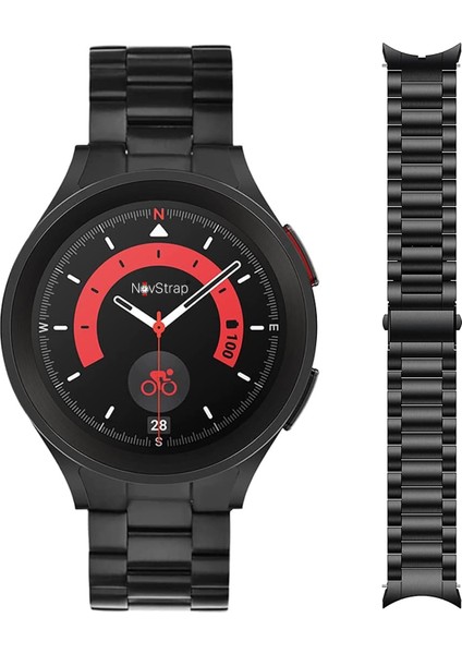 Samsung Galaxy Watch 5 Pro 45MM / Watch 5 40-44MM Uyumlu Çelik Metal Kordon Tam Uyumlu Pim