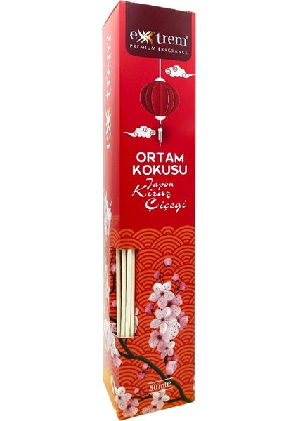 Kare Oda Kokusu Bambu Çubuklu Japon Kiraz Çiçeği 50 ml