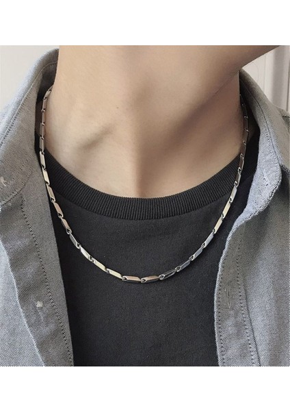 Paslanmaz Çelik Unisex Singapur Model Zincir Kolye
