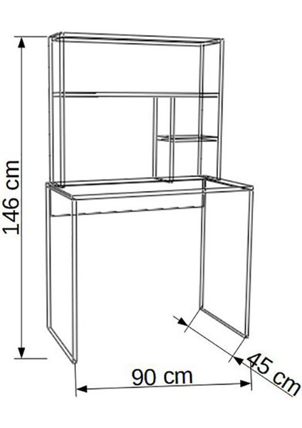 GB-3700 Çalışma Masası Kitaplık