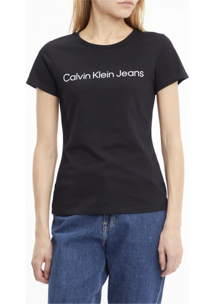 Calvin Klein Kadın Institutional Logo Slim T-Shirt