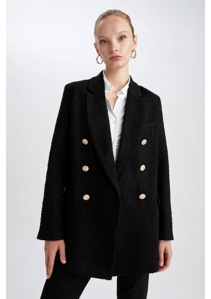 Oversize Fit Tweed Blazer Y6481AZ22WN modelleri
