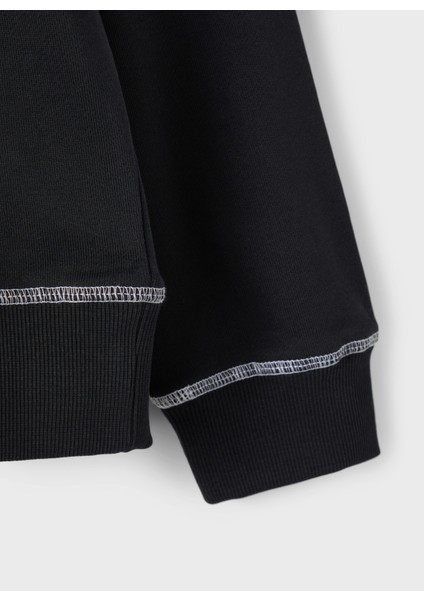 Düz Erkek Çocuk Siyah Sweatshirt Nlmontra Ls Sweat W. Hood modelleri