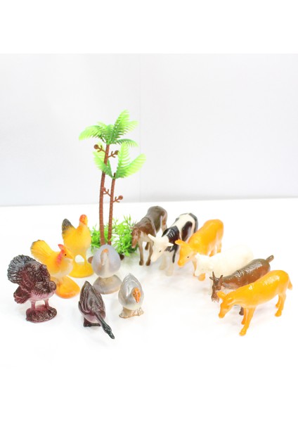 12 Parça Çiftlik Hayvanları Figür Oyun Seti