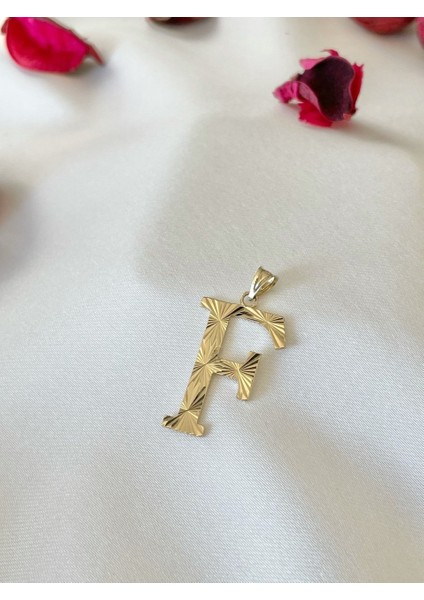 Kalemli F Harfi Kolye Ucu