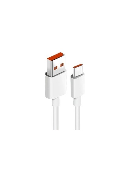 Xiaomi Redmi Uyumlu Hızlı Turuncu 5A Usb-Type-C Şarj Aleti Kablosu