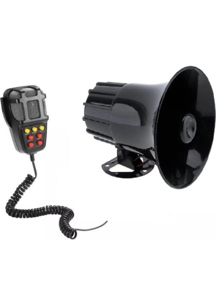 7 Sesli 100 Decibel Mikrofonlu Siren