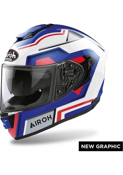 Aıroh ST.501 Square Mavi Kırmızı Gloss Kask