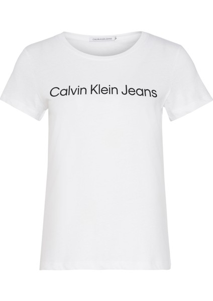 Kadın Institutional Logo Slim T-Shirt