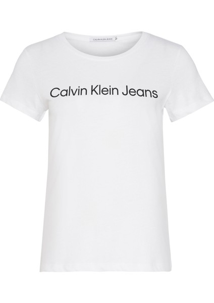 Kadın Institutional Logo Slim T-Shirt