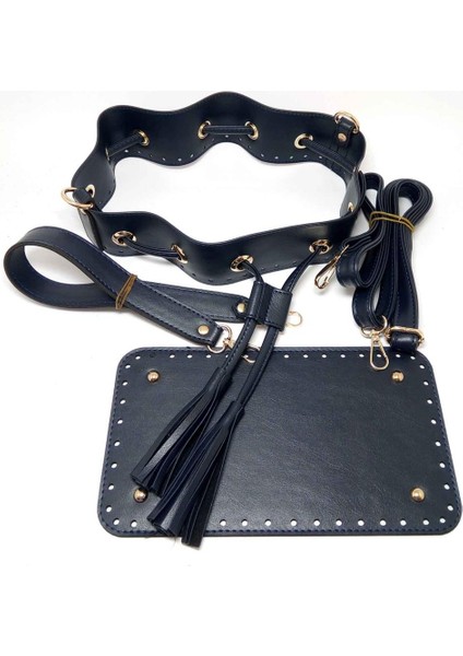 Lacivert Renk Torba Çanta Seti