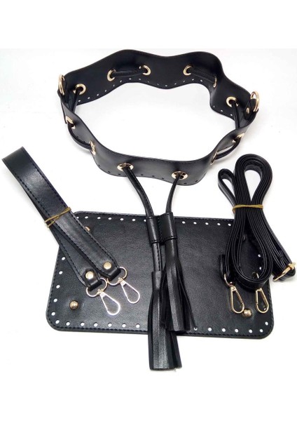 Siyah Renk Torba Çanta Seti