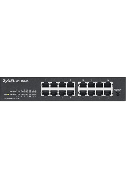 Zyxel GS1100-16 V3 16 Port Gigabit Yönetilemez Masaüstü Switch