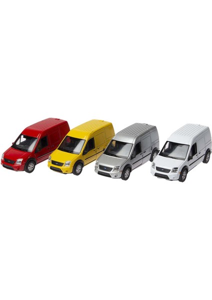 Transit Connect Çek Bırak Metal Oyuncak Araba 12 cm Gri