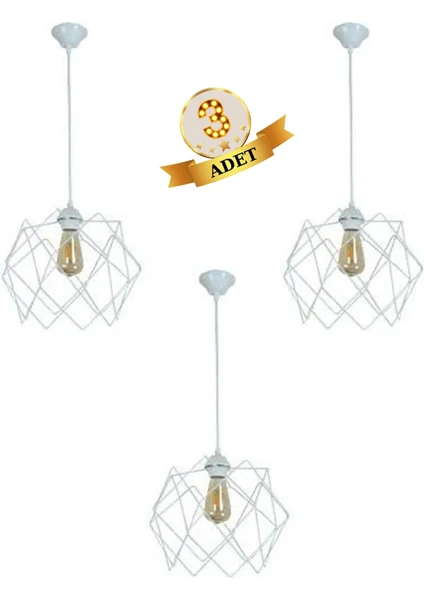 BBY Home & Design Avize,sarkıt,modern3 Adet Rochella Model