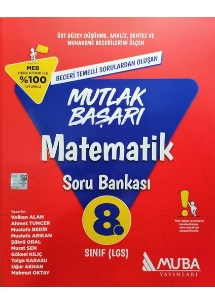 Muba Yayınları 8. Sınıf LGS Yeni Mutlak Başarı Matematik Soru Bankası