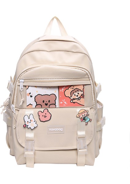 Büyük Kapasiteli Kanvas Günlük Okul Sırt Çantası (Yurt Dışından)