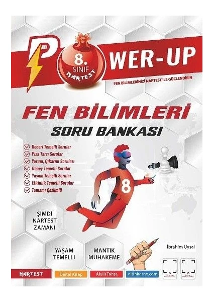 Nartest Yayınevi 8. Sınıf LGS Power-Up Fen Bilimleri Soru Bankası