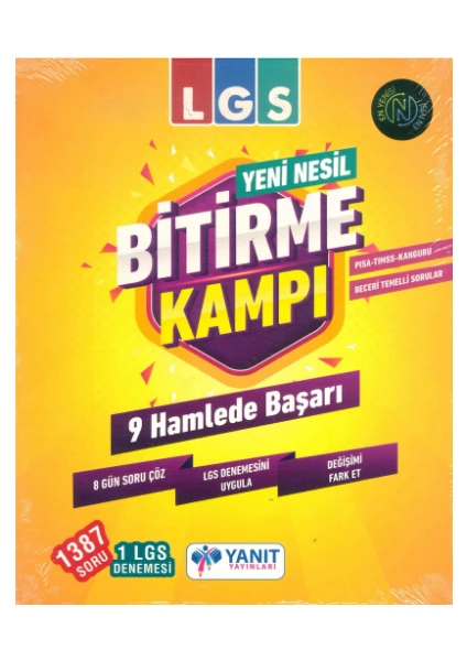 Yanıt Yayınları 8.Sınıf LGS Bitirme Kampı 9 Hamlede Başarı Soru Bankası