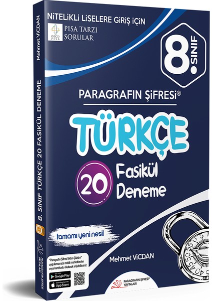 Paragrafın Şifresi Yayınları 8.Sınıf LGS Fasikül Türkçe Denemeleri