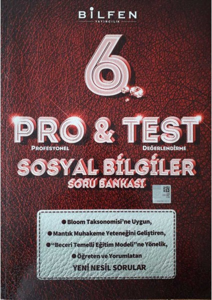 6. Sınıf Pro&Test Sosyal Bilgiler Yeni Nesil Soru Bankası