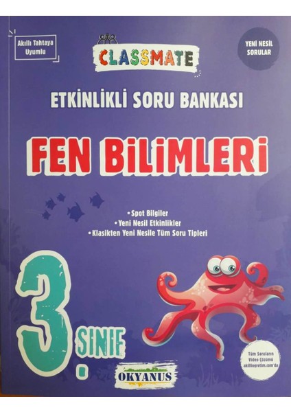 3. Sınıf Classmate Fen Bilimleri Etkinlikli Soru Bankası