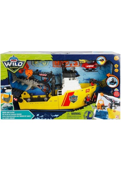 49206 Sesli ve Işıklı Wild Quest Köpek Balığı ve Gemi Oyun Seti