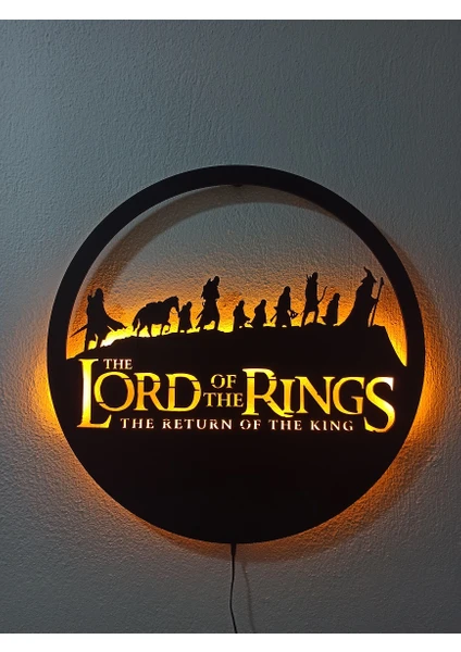 Yüzüklerin Efendisi Lord Of Rings LED Işıklı Duvar Tablosu