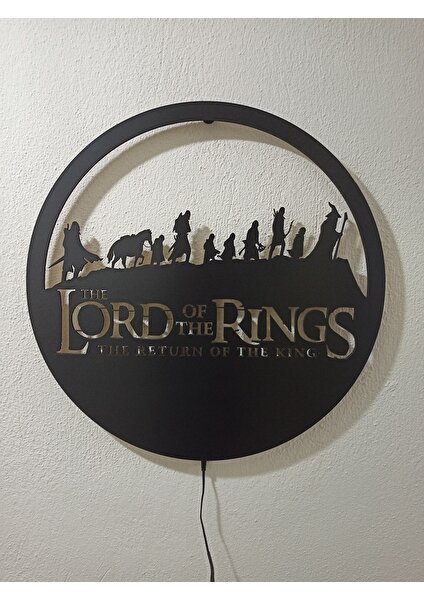 Yüzüklerin Efendisi Lord Of Rings LED Işıklı Duvar Tablosu