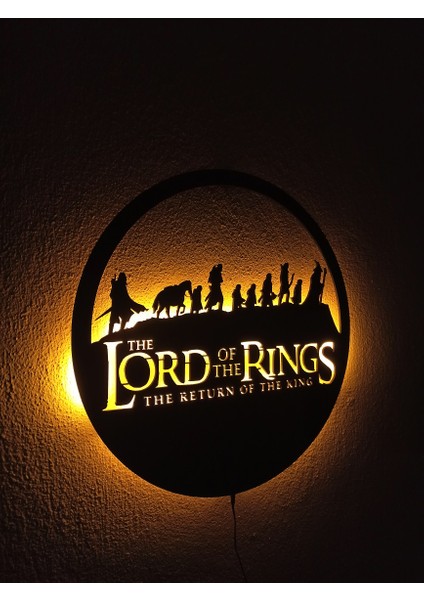 Yüzüklerin Efendisi Lord Of Rings LED Işıklı Duvar Tablosu