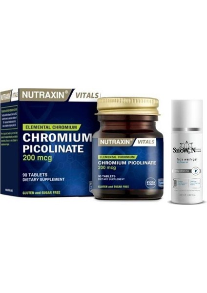 Chromium Picolinate 90 Tablet + Yüz Temizleme Jeli 100ML Hediyeli