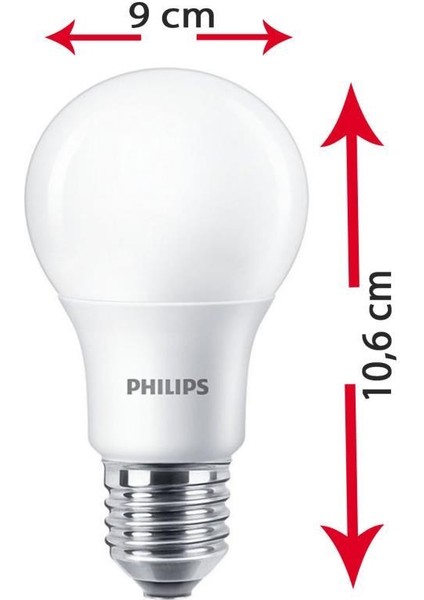 8w (60w) Led Ampul Sarı 2700k (12 Adet) Tasarruflu Lamba