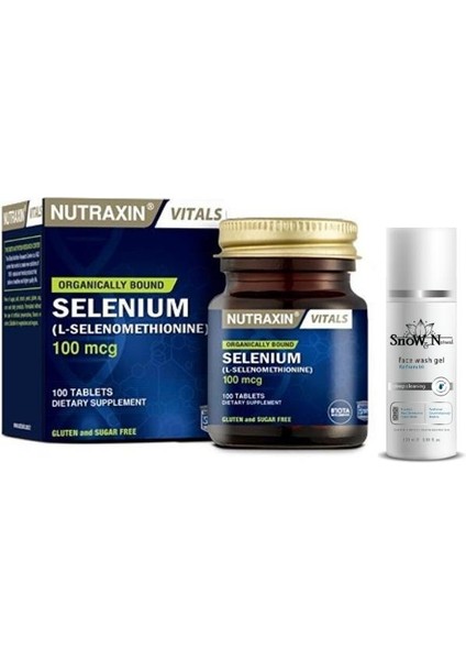 Selenium 100 Tablet + Yüz Temizleme Jeli 100ML Hediyeli