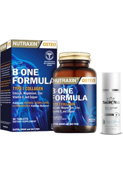 B One Formula Tip 1 Collagen 90 Tablet + Yüz Temizleme Jeli 100ML Hediyeli