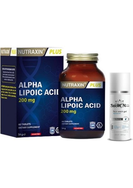 Alpha Lipoic Acid 60TABLET + Yüz Temizleme Jeli 100ML Hediyeli