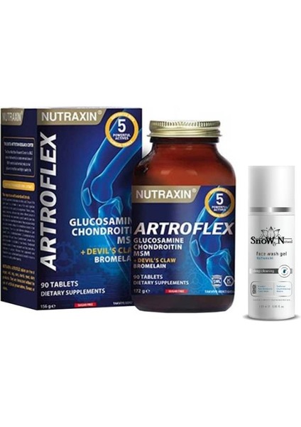 Artroflex 90 Tablet Gıda Takviyesi + Yüz Temizleme Jeli 100ML Hediyeli