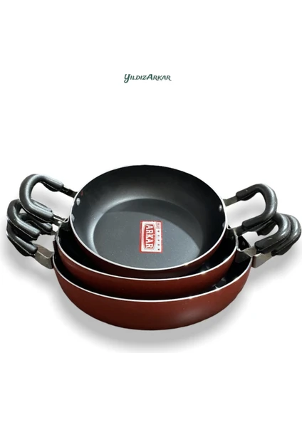 Çapar Group Teflon Omlet Tavası & Yumurta Sahanı 3'lü (22-20-18CM)