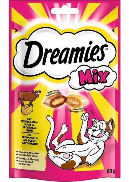 Mix Içi Dolgulu Sığır Etli Ve Peynirli Kedi Ödül Bisküvisi 60gr