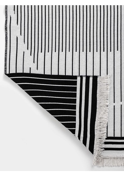 Bohem Serisi Kilim Siyah Çift Taraflı Dokuma Pamuklu Kilim BHM3Q fiyatları