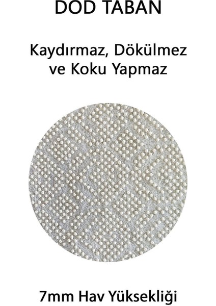 Saraz Halı Puffy Banyo Paspas 40 x 60 Beyaz Ayak Paspas